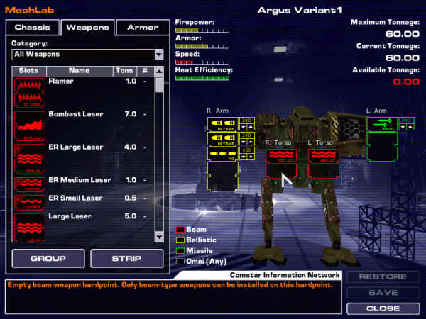 Se da piccoli vi divertivate con le Lego, non potrete non perdere ore studiando a tavolino la configurazione del vostro Mech; in caso contrario, il gioco proporr&agrave; comunque per ogni missione un equipaggiamento &quot;ottimale&quot;