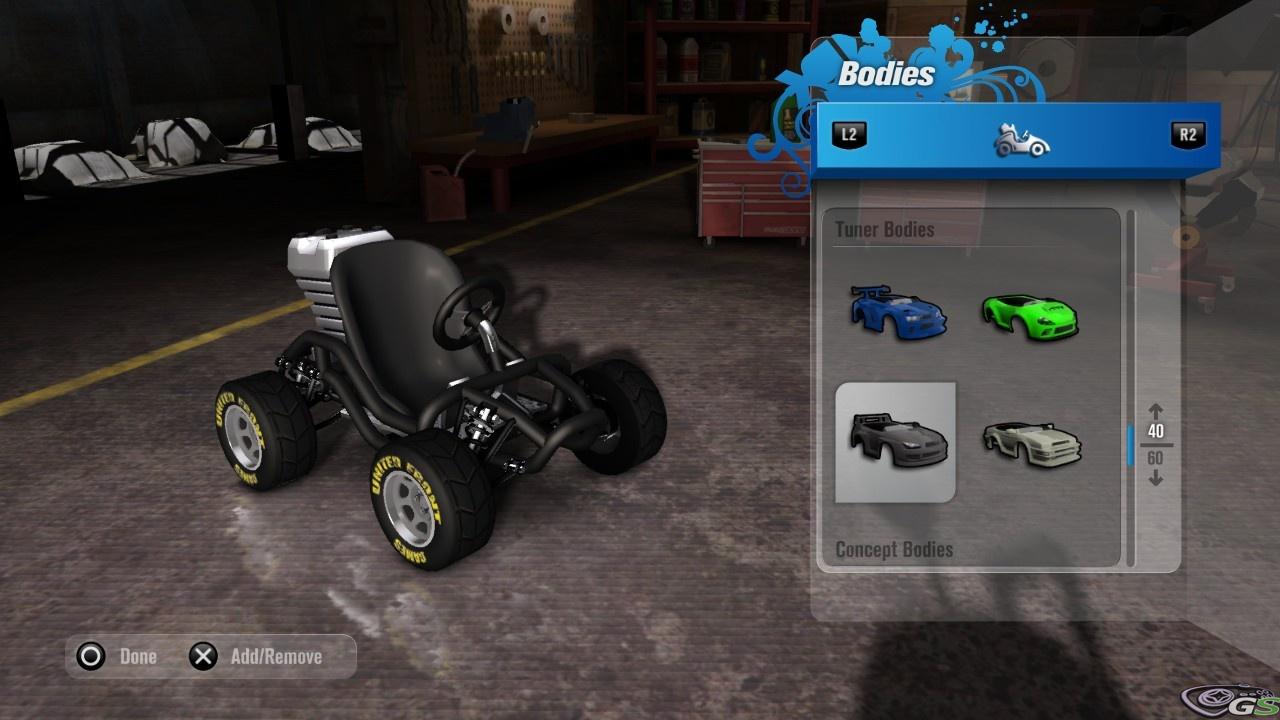 Anche il Kart in origine é formato solo da quattro ruote, un motore, un volante e un sedile