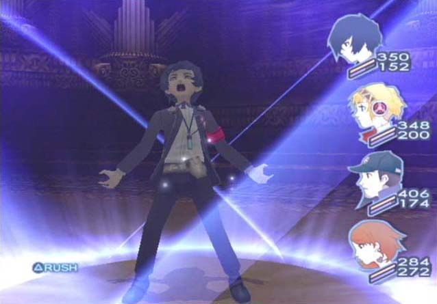 Il protagonista fonde insieme poteri di più Persona per creare una "fusion spell"