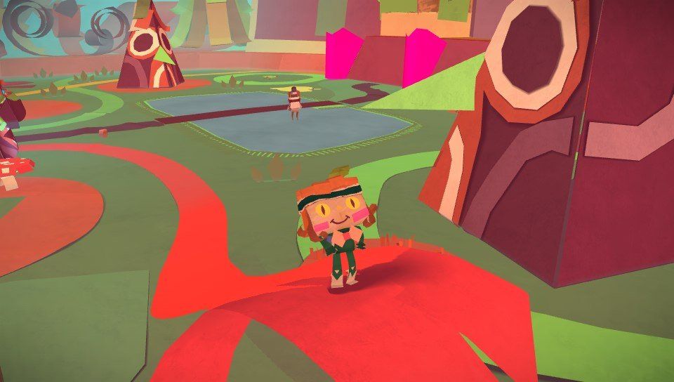 Il mondo di Tearaway può essere grigio o bianco, ma solitamente é molto colorato, come in questo caso