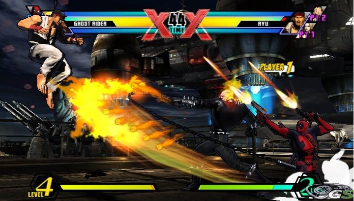 Ryu affronta Ghost Rider sotto il fuoco di Deadpool