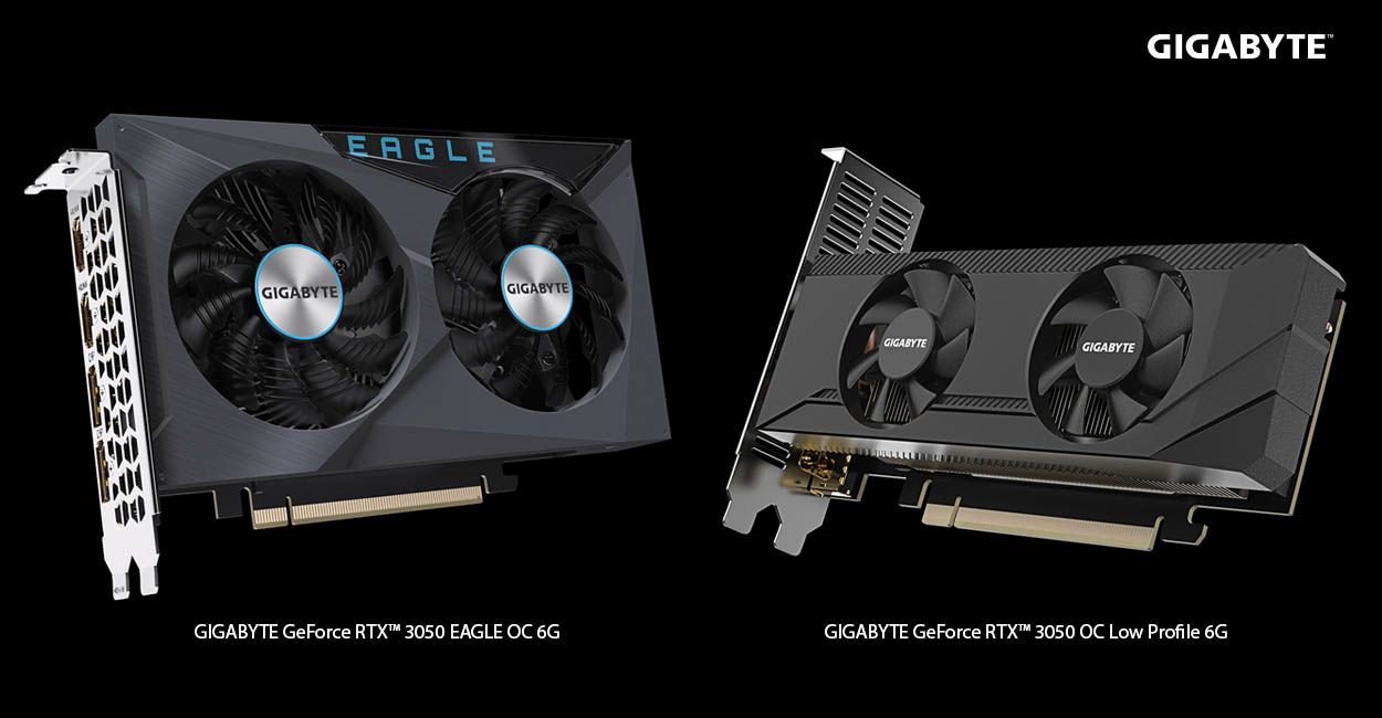 Gigabyte ha presentato le schede grafiche GeForce RTX 3050 6G