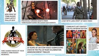 Un'infografica per il lancio di Rise of the Tomb Raider: 20 Year Celebration