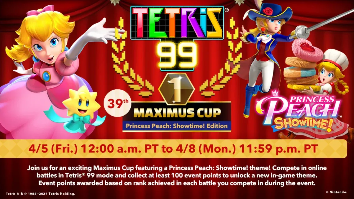 Tetris 99, nuovo evento a tema Princess Peach: Showtime!