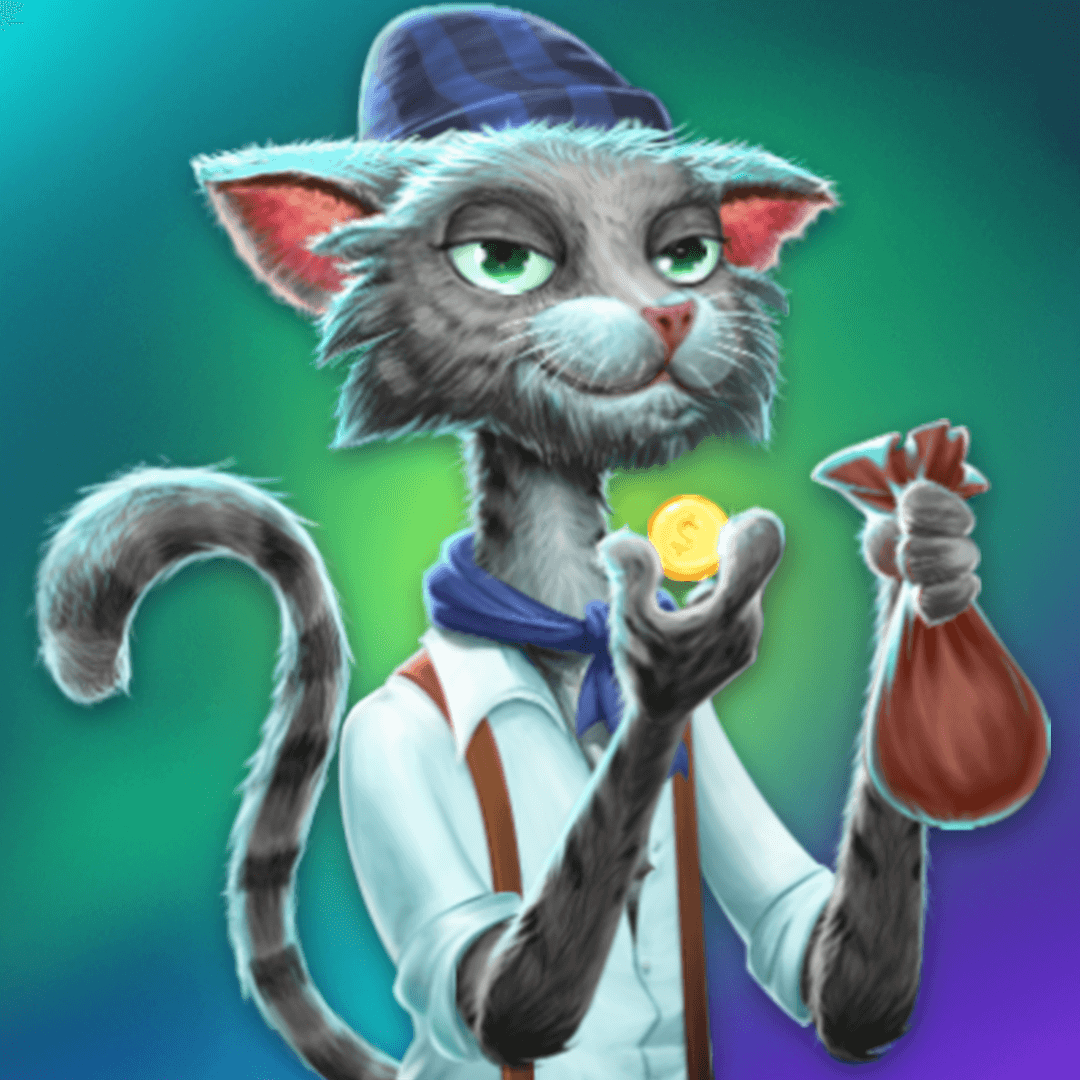 Greedy Cat 2D Artwork