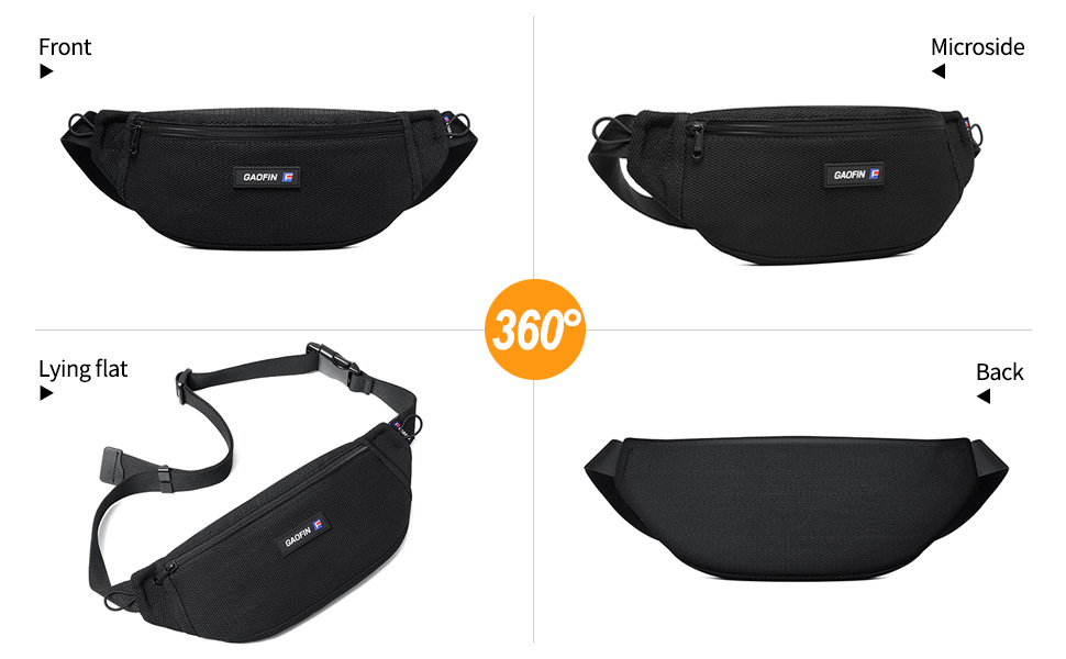 GAOFIN Meer series sports waist bags, chest bags, and crossbody bags are suitable for daily use, shopping, outdoor walking and running. Product Details 9