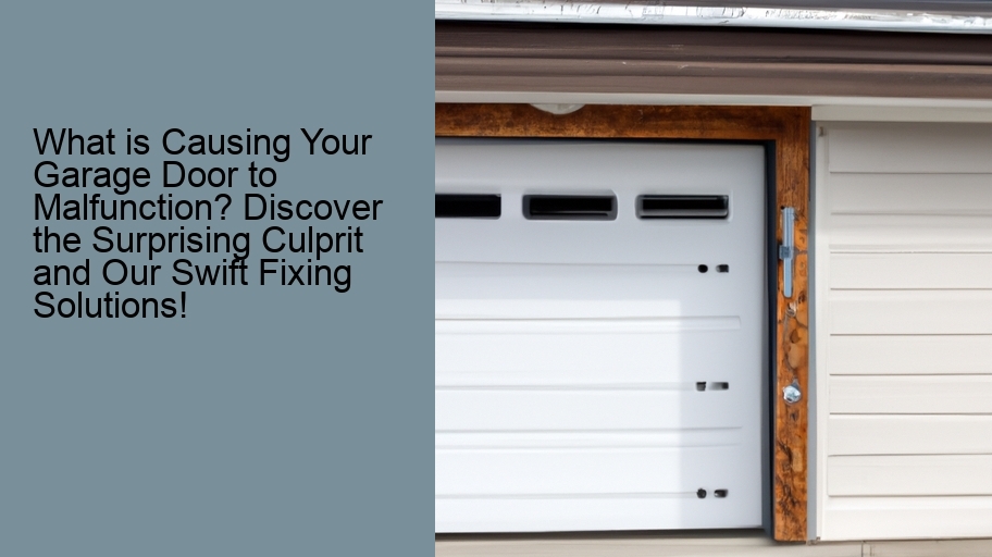 What is Causing Your Garage Door to Malfunction? Discover the Surprising Culprit and Our Swift Fixing Solutions!