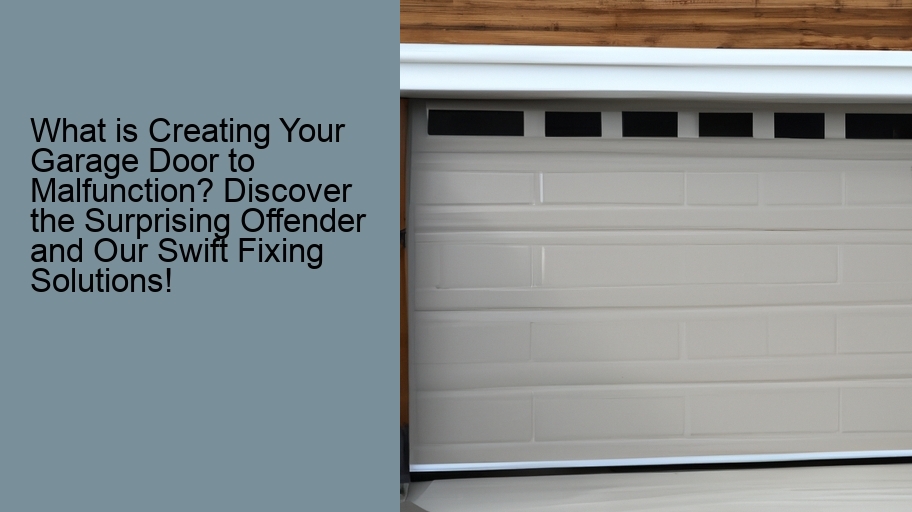 What is Creating Your Garage Door to Malfunction? Discover the Surprising Offender and Our Swift Fixing Solutions!