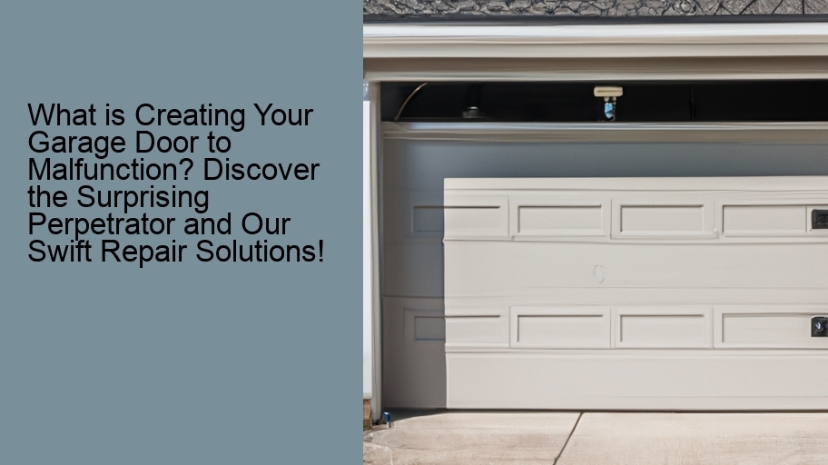 What is Creating Your Garage Door to Malfunction? Discover the Surprising Perpetrator and Our Swift Repair Solutions!