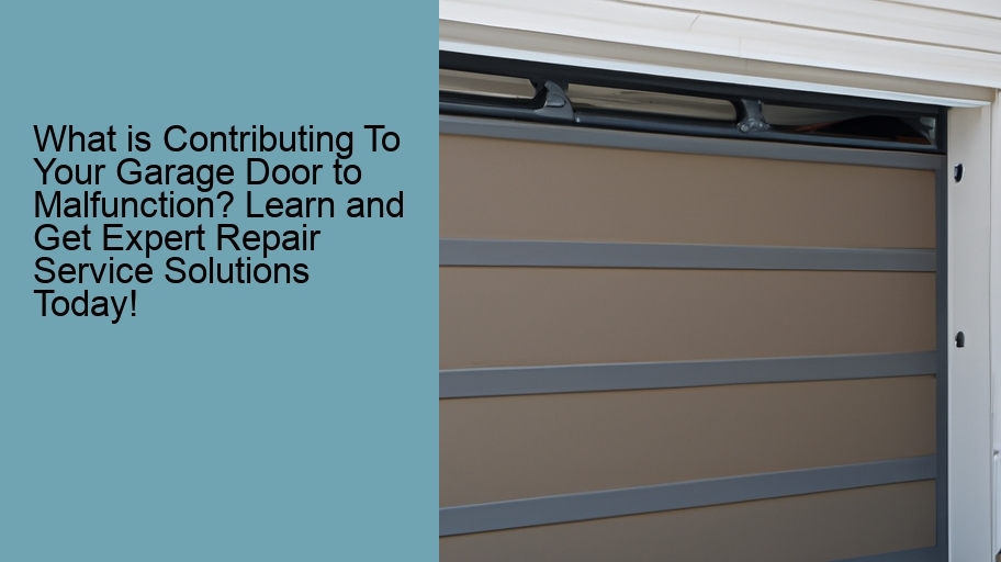 What is Contributing To Your Garage Door to Malfunction? Learn and Get Expert Repair Service Solutions Today!
