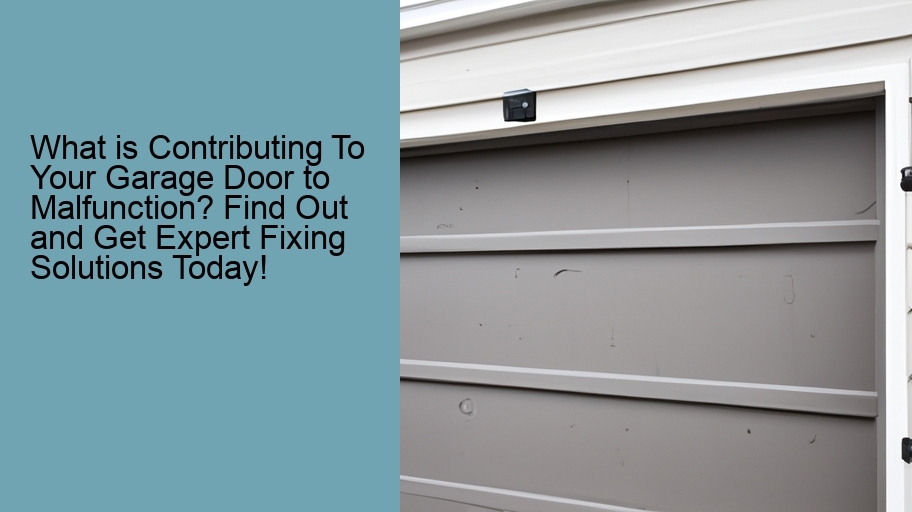 What is Contributing To Your Garage Door to Malfunction? Find Out and Get Expert Fixing Solutions Today!