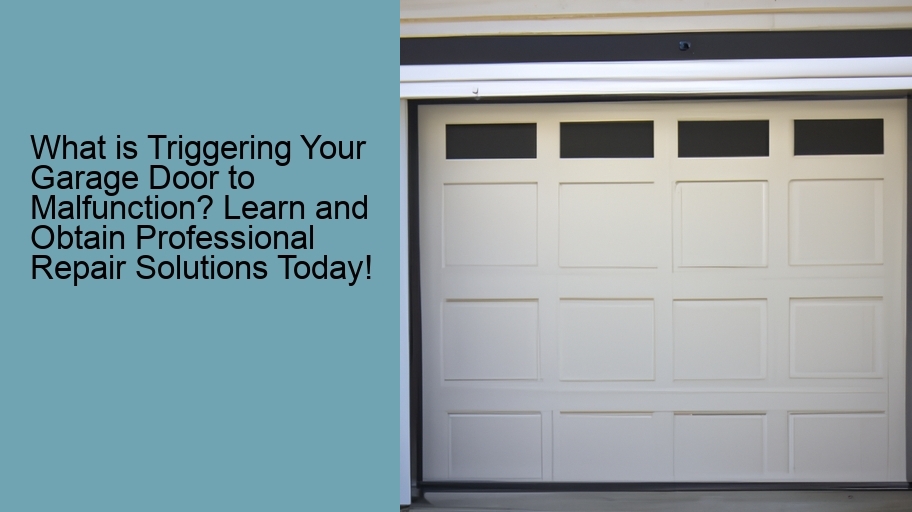 What is Triggering Your Garage Door to Malfunction? Learn and Obtain Professional Repair Solutions Today!