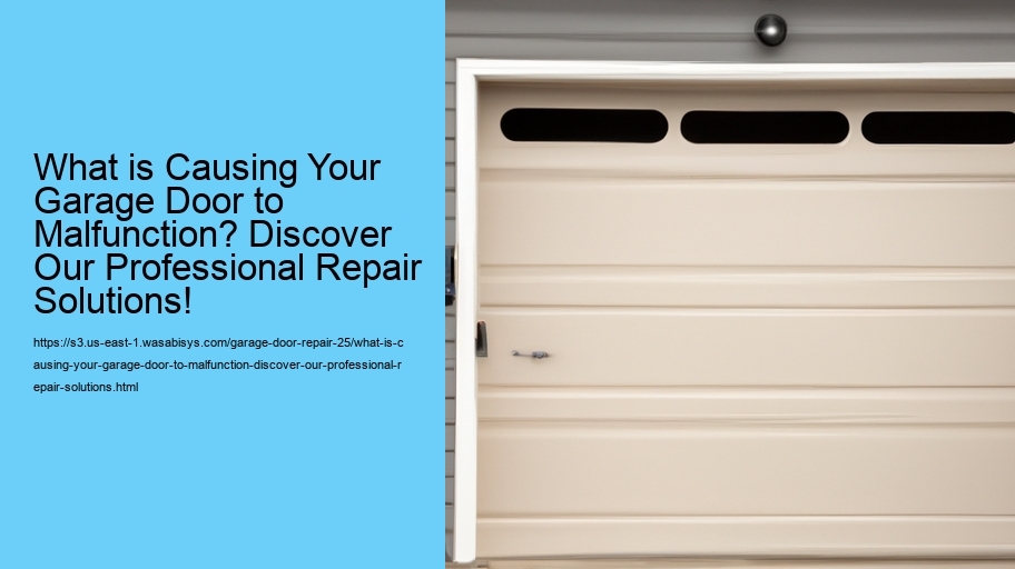 What is Causing Your Garage Door to Malfunction? Discover Our Professional Repair Solutions!