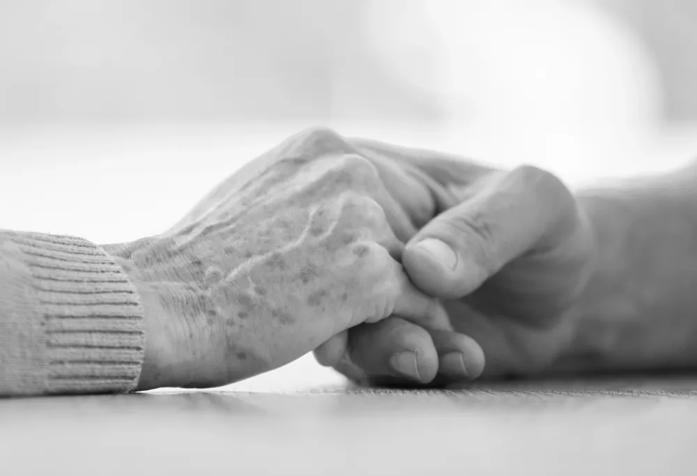 image of hand holding, offering support