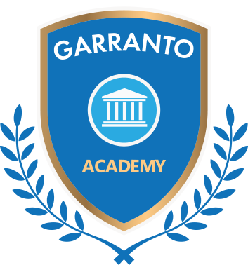 Garranto Academy Malaysia Logo: A dark blue Shield icon with garranto and malaysia displayed on top