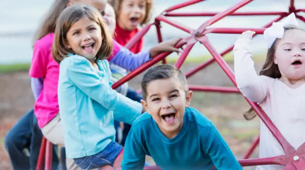 Children playing Getaway house