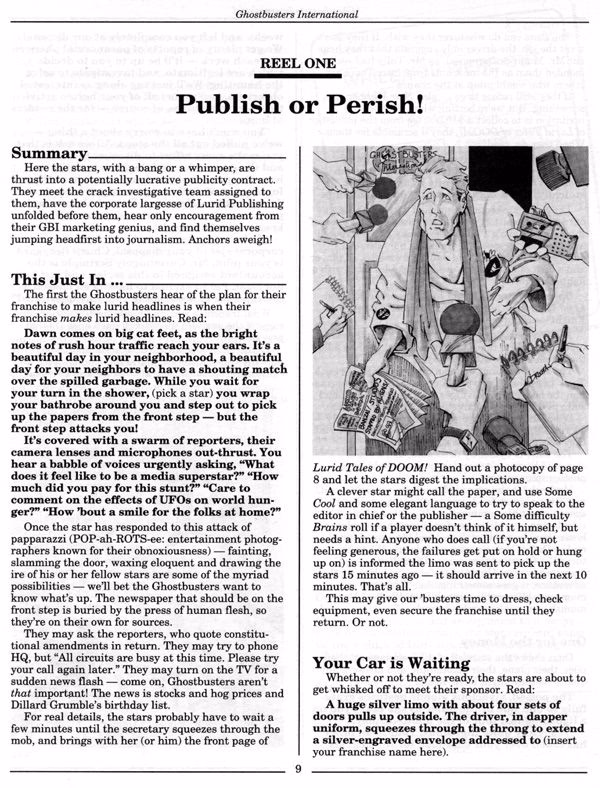 Ghostbusters  RPG Lurid Tales of Doom Page 10