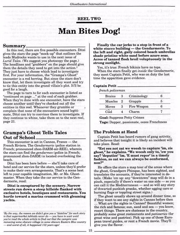 Ghostbusters  RPG Lurid Tales of Doom Page 16