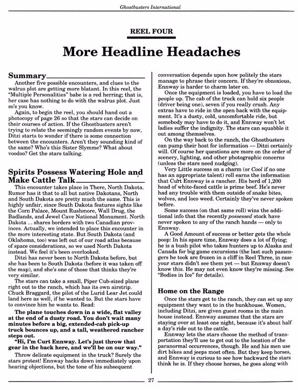 Ghostbusters  RPG Lurid Tales of Doom Page 28