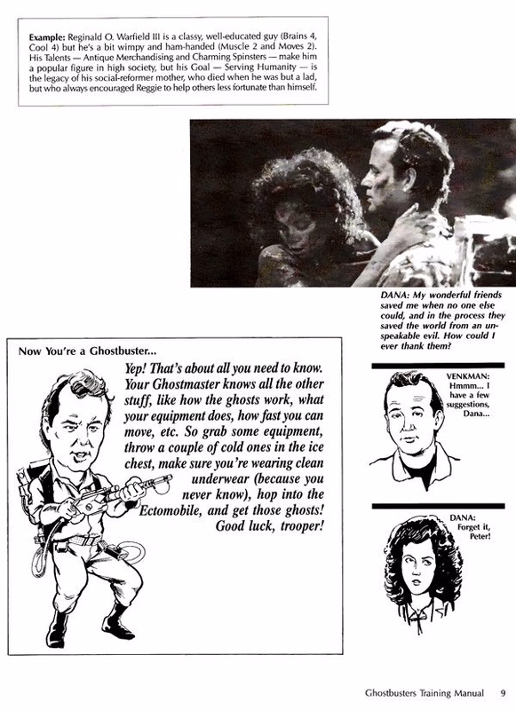 Ghostbusters  RPG Training Manual Page 10
