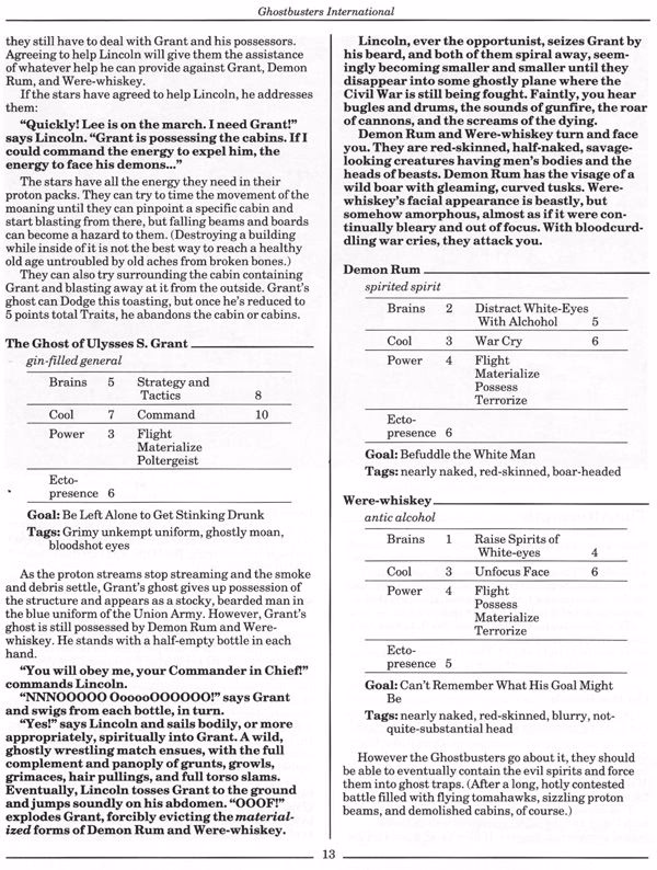 Ghostbusters  RPG Ghostbusters 2 The Adventure Page 18