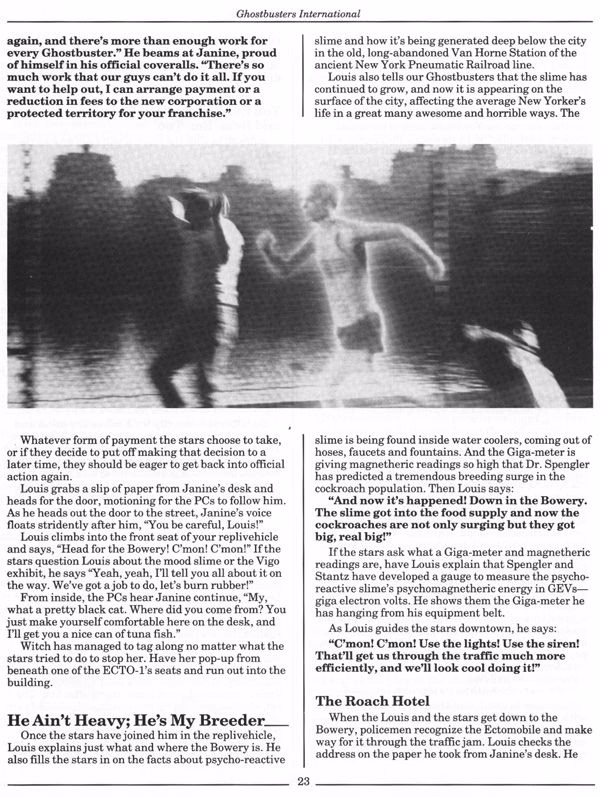 Ghostbusters  RPG Ghostbusters 2 The Adventure Page 28