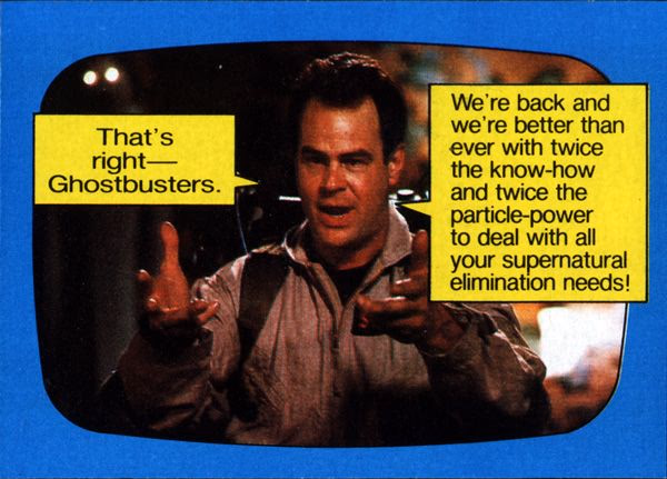 Ghostbusters  2 Trading Cards Card 73