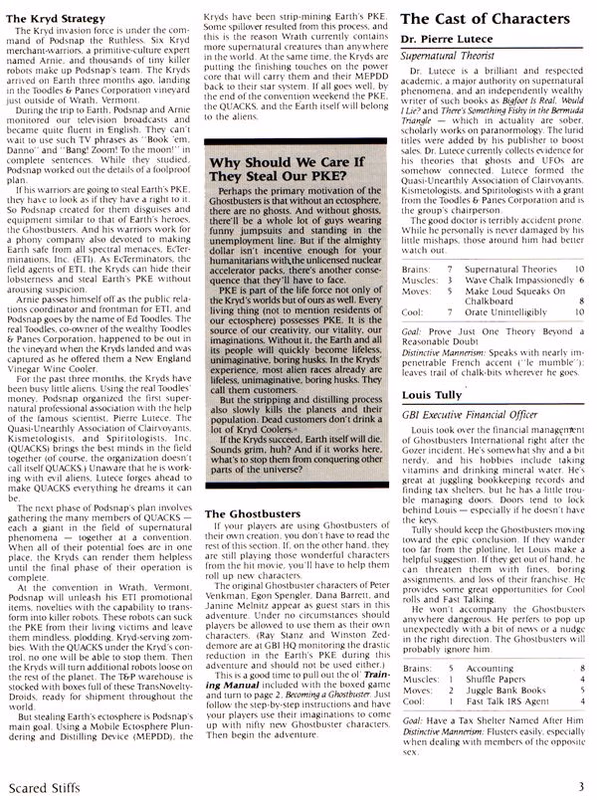 Ghostbusters  RPG Scared Stiffs Page 4