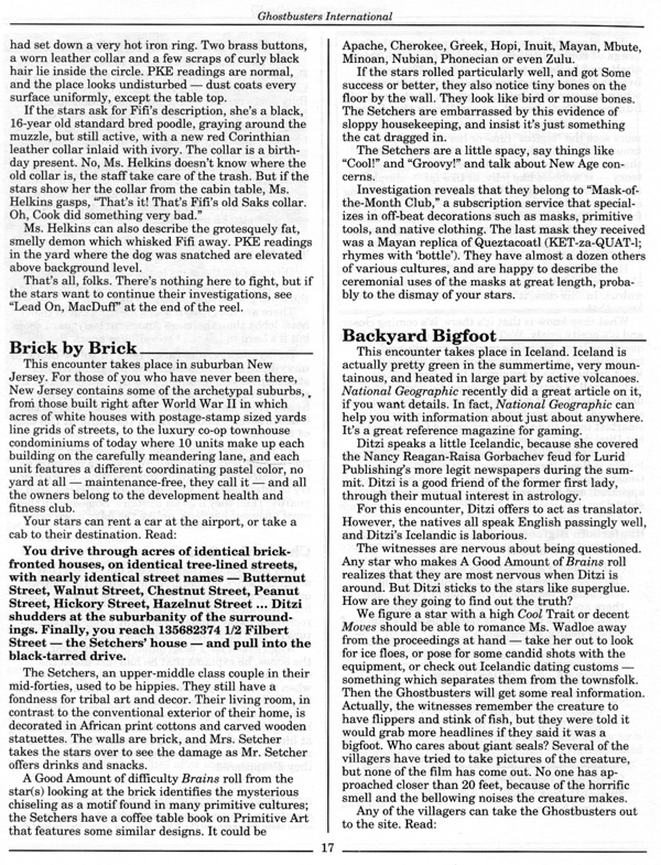 Ghostbusters  RPG Lurid Tales of Doom Page 18