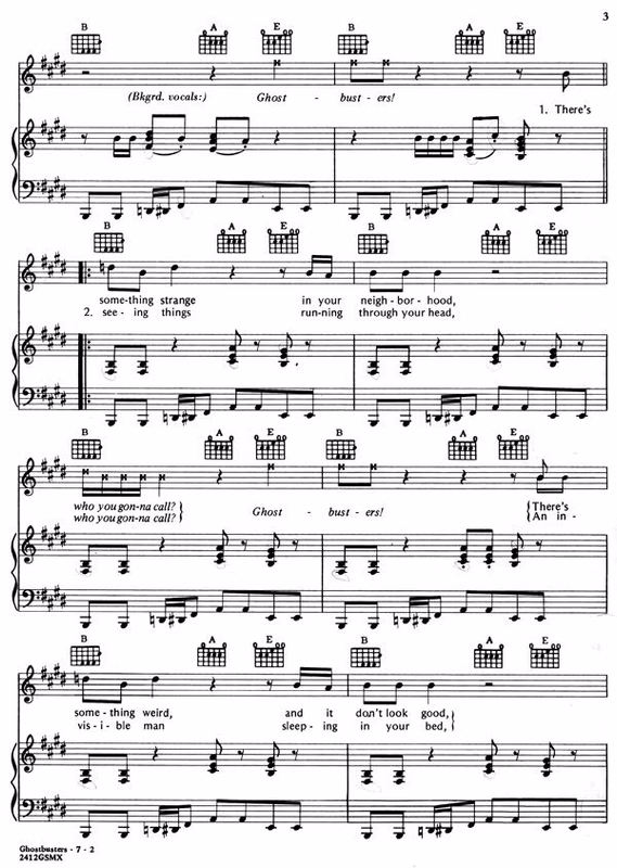 Ghostbusters  Piano Sheet Music Page 3