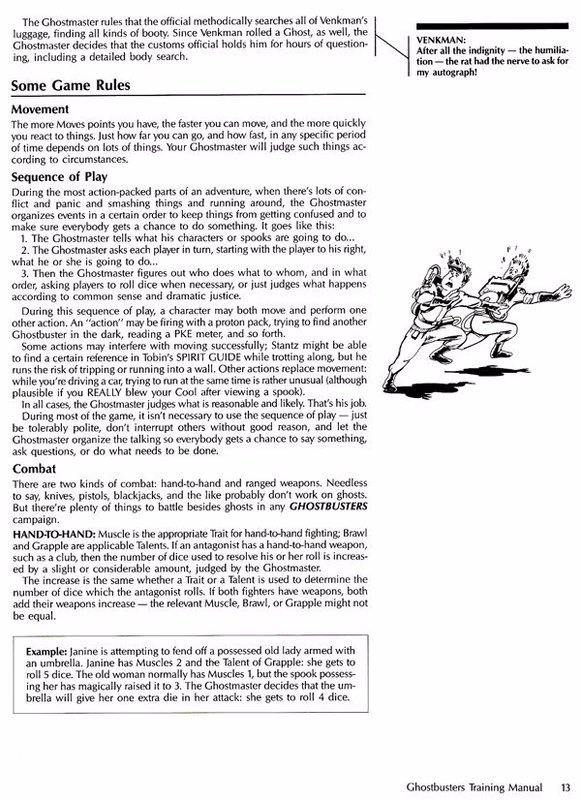 Ghostbusters  RPG Training Manual Page 14