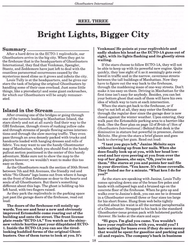 Ghostbusters  RPG Ghostbusters 2 The Adventure Page 23