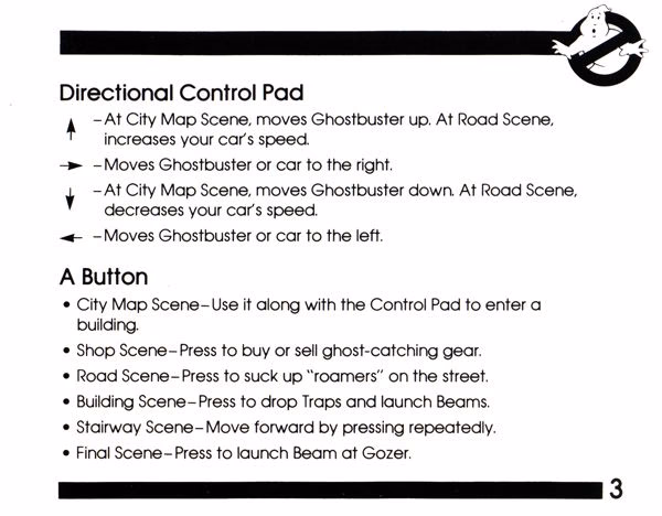 Ghostbusters  NES Manual Page 4