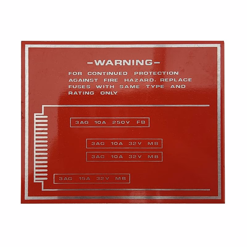Pack: Aluminum Metal Fuse Label