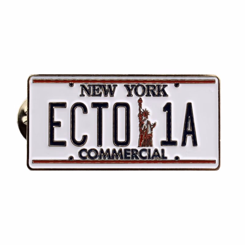 Ghostbusters Ecto-1A License Plate Lapel Pin