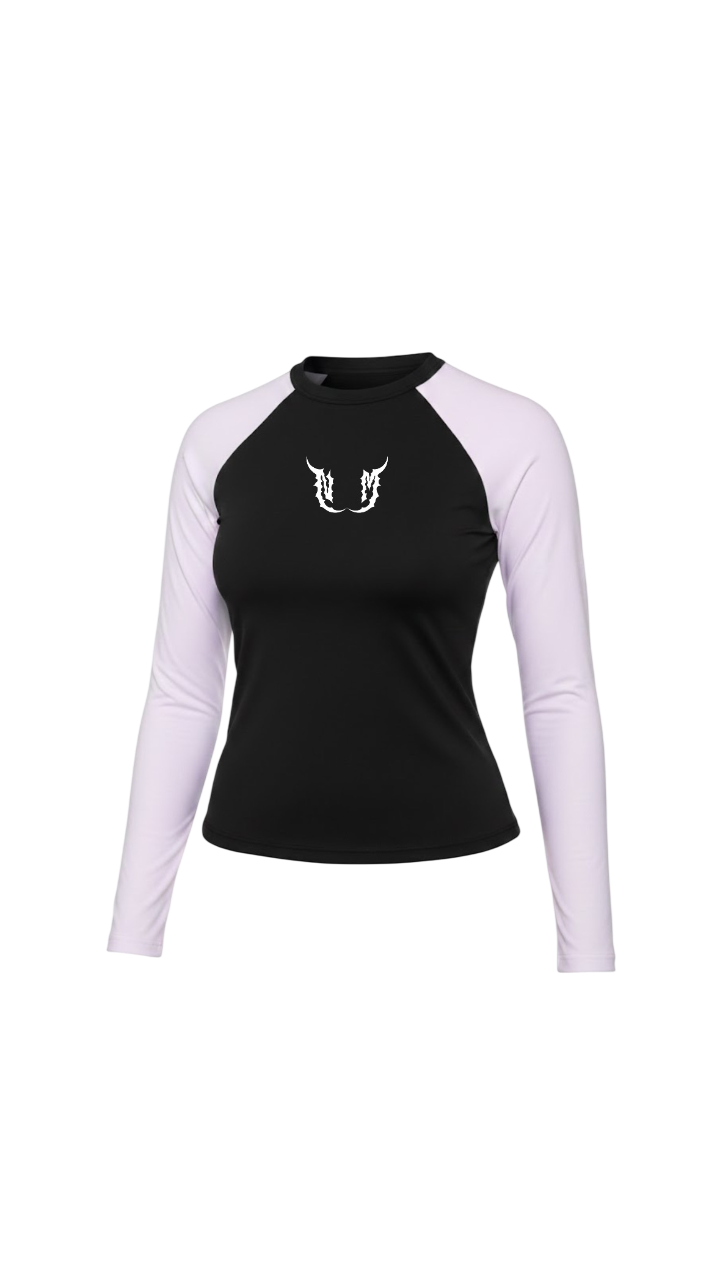 REFLECTIVE CONTRAST TOP B/W.