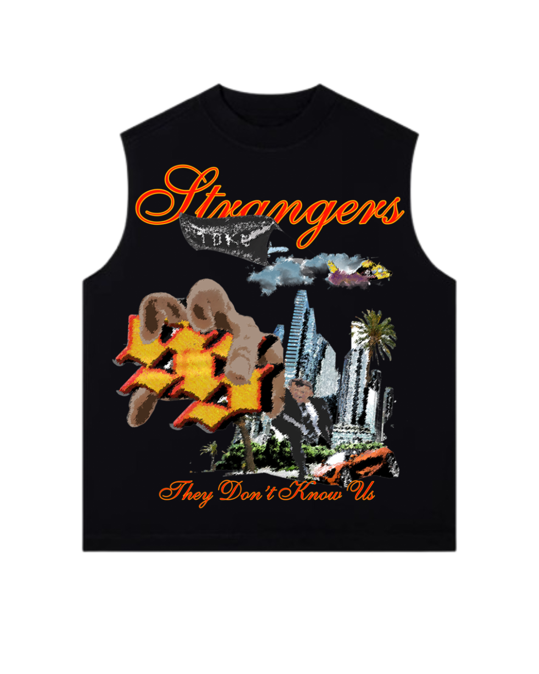 STRANGERS LOGO CITY SLEEVELESS TEE