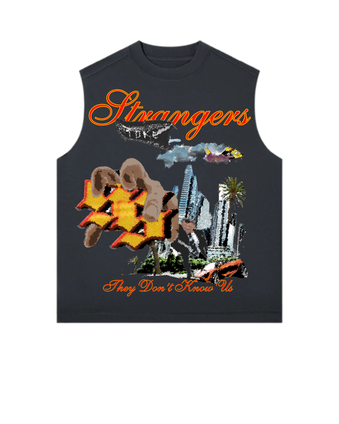 STRANGERS LOGO CITY SLEEVELESS TEE