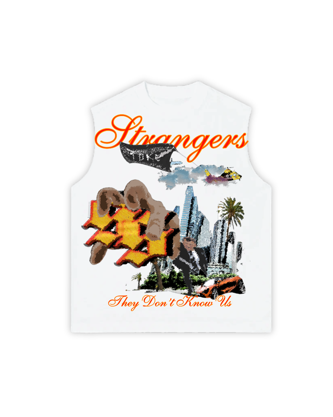 STRANGERS LOGO CITY SLEEVELESS TEE