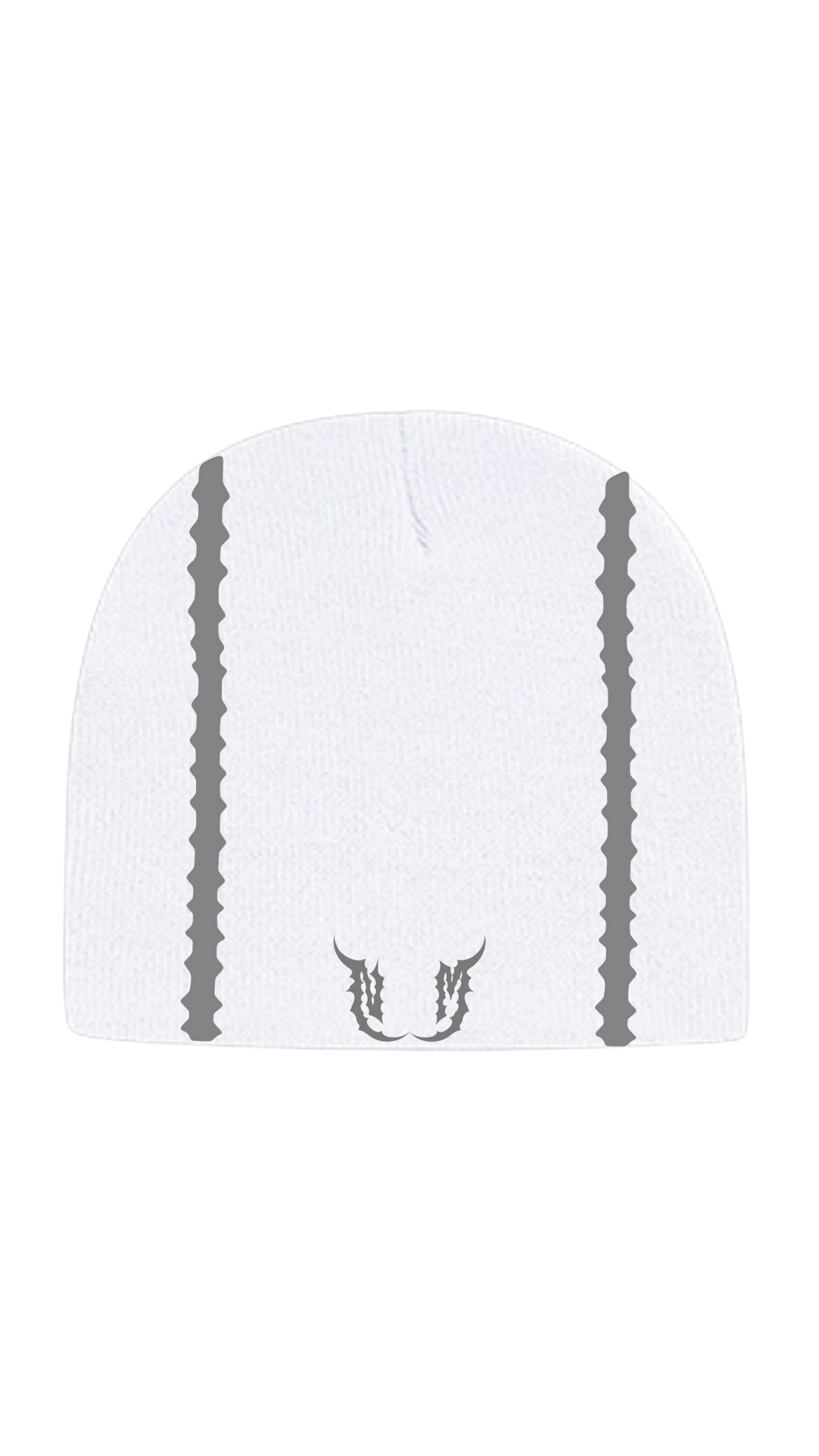 White Reflective Skull Cap (Shimmer Logo)
