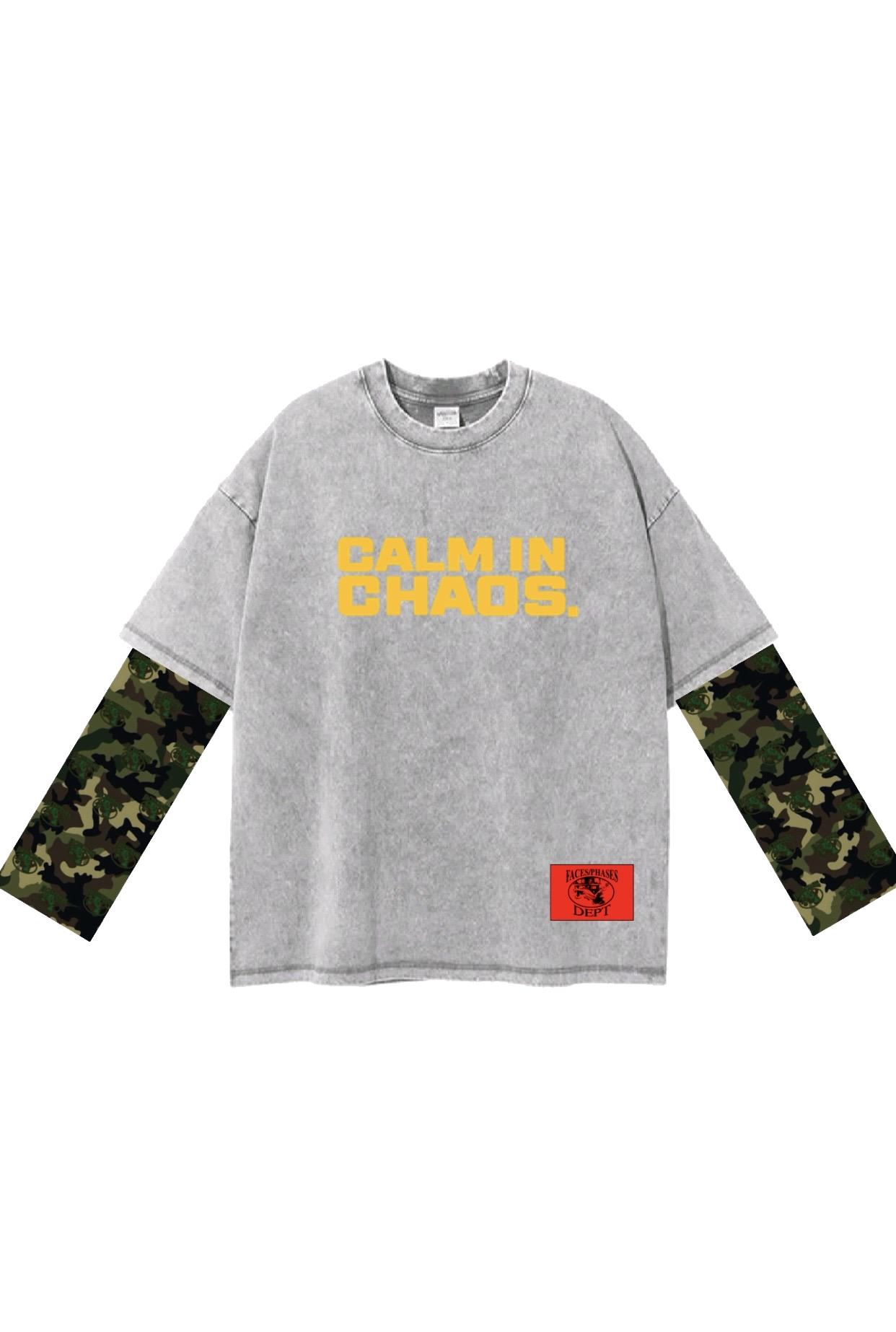 Calm in chaos Mock Layer Long sleeves