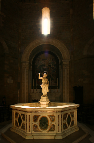 Beatified Saint in Column of Light