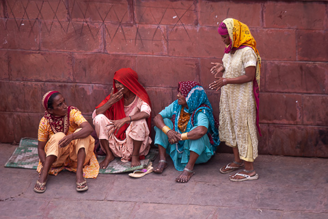 Women at Red Fort Wall