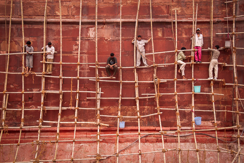 Workmen on Red Fort