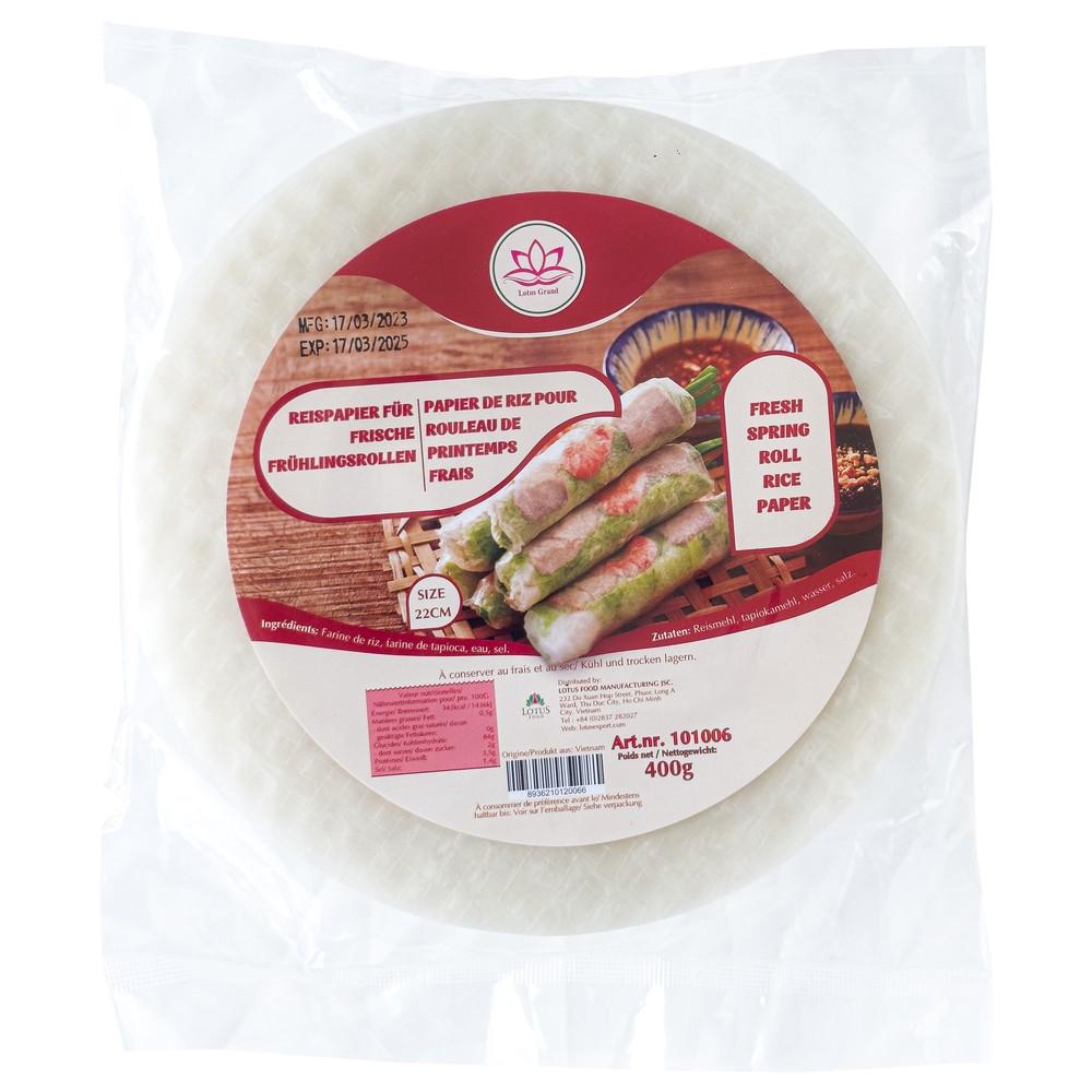 LOTUS Fresh Spring roll rice rice paper (Round or Square)
