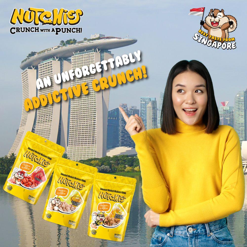 ์"Nutchies" Roasted Coated Cashew Nuts and "Tsumami" Rice Crackers