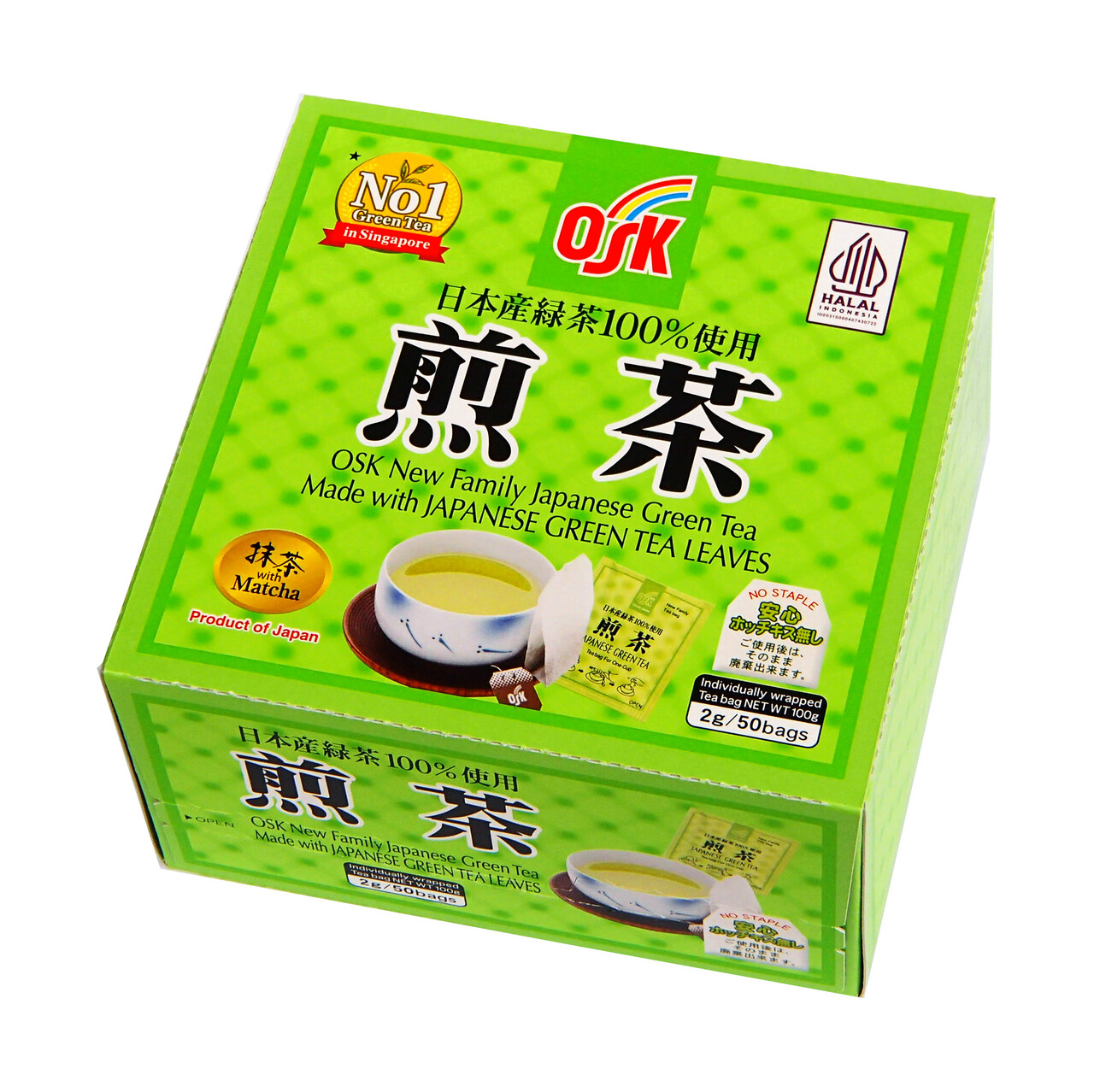 OSK NEW FAMILY JAPANESE GREEN TEA 2G X 50P X 12PCS