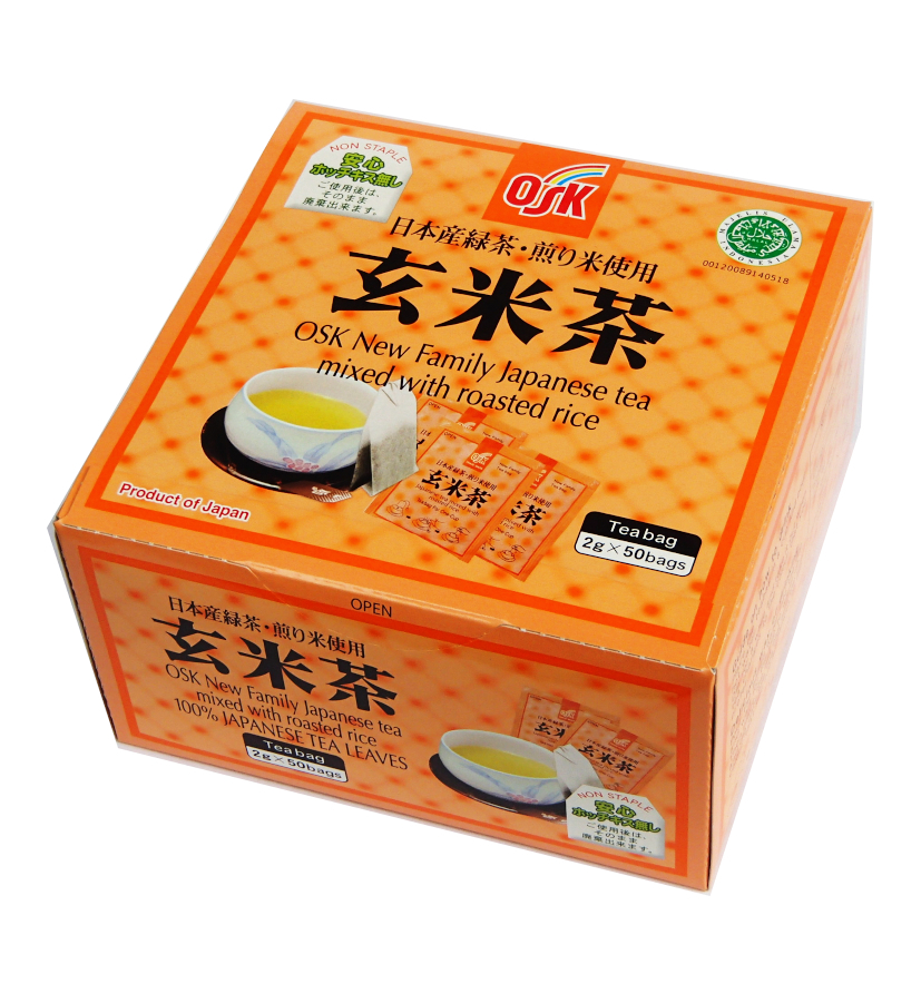 OSK NEW FAMILY JAPANESE TEA MIXED WITH ROASTED RICE 2G X 50P X 12PCS