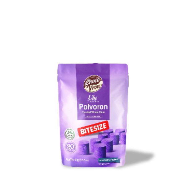 ChocoVron Bite Size Plain Ube With Crisped Rice Polvoron 60g