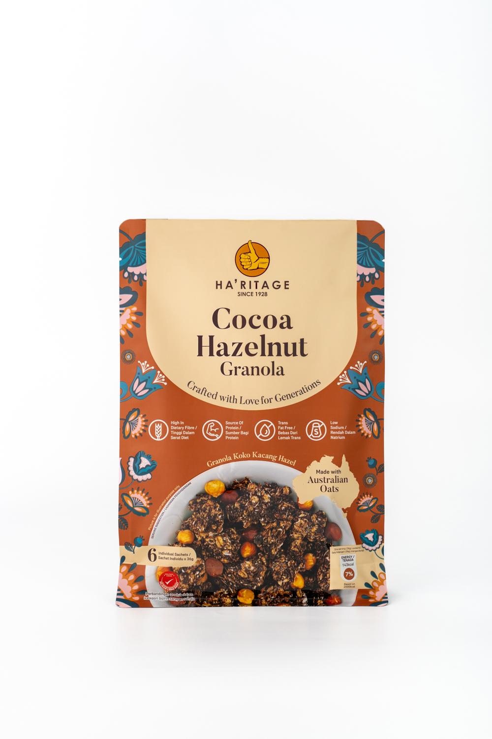 HA'RITAGE HEALTHIER CHOICE GRANOLA - COCOA HAZELNUT